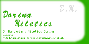 dorina miletics business card